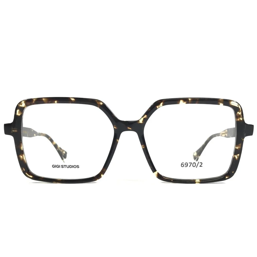 Gigi Studios Eyeglasses Frame ANGELICA 6970/2 Tortoise Square Full Rim 52-15-140